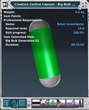 Item info for a Creature Control Capsule